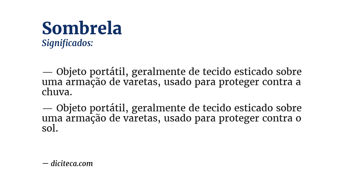 Significado de sombrela