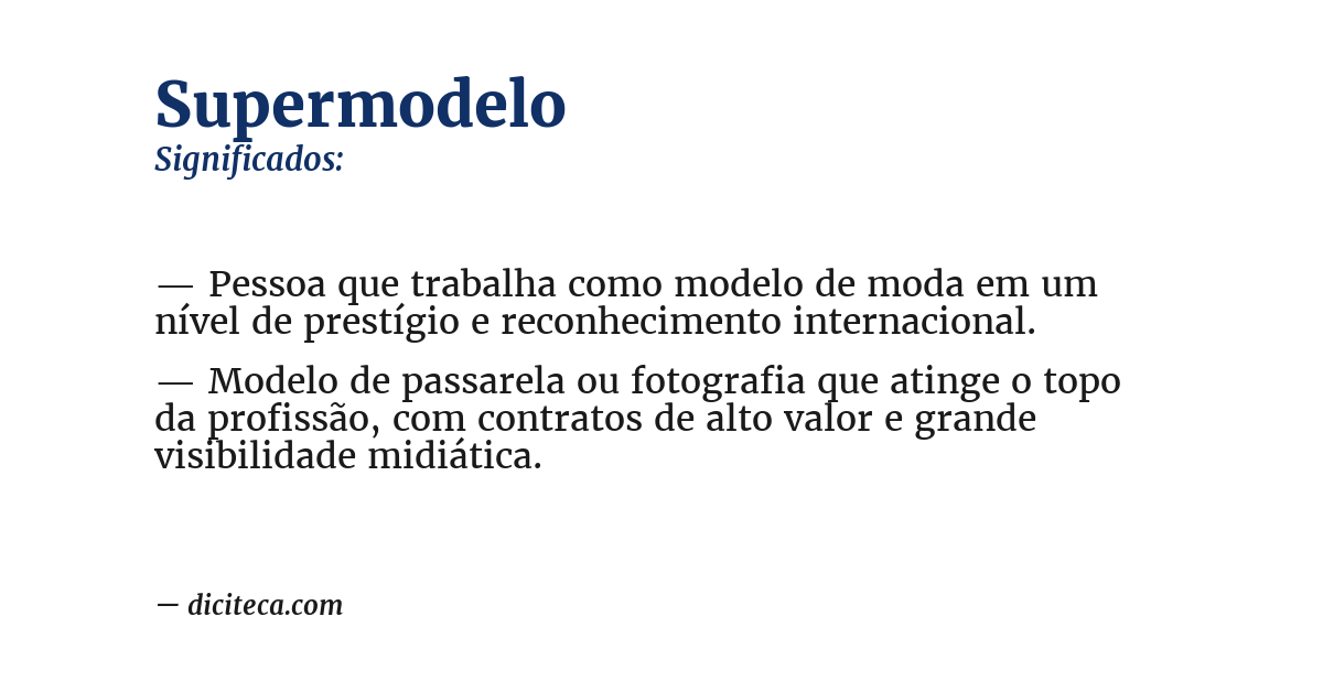 Significado de supermodelo