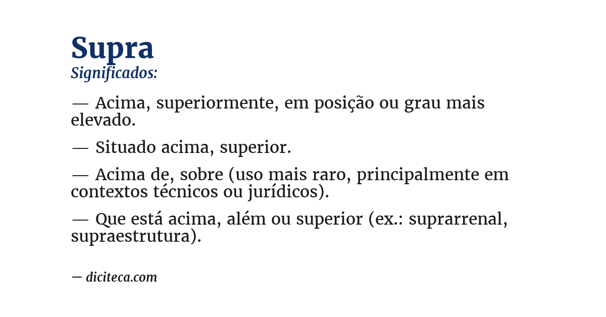 Significado de supra