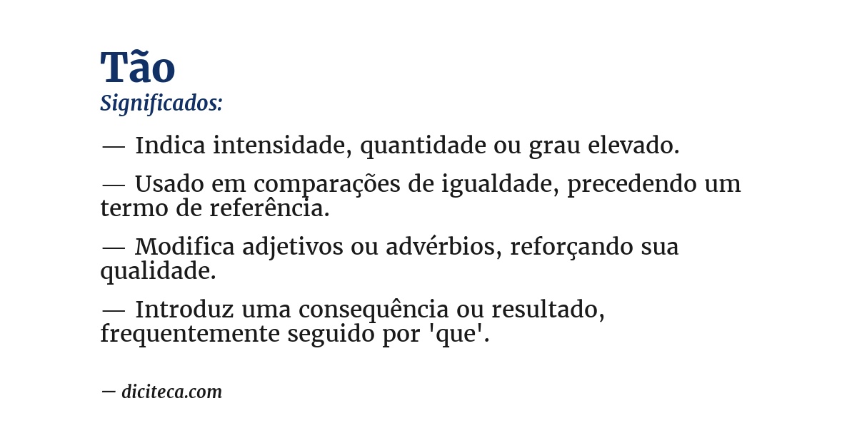Significado de tão