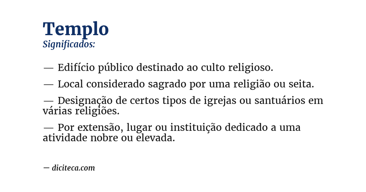 Significado de templo