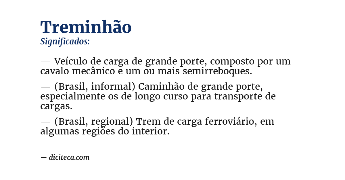Significado de treminhão