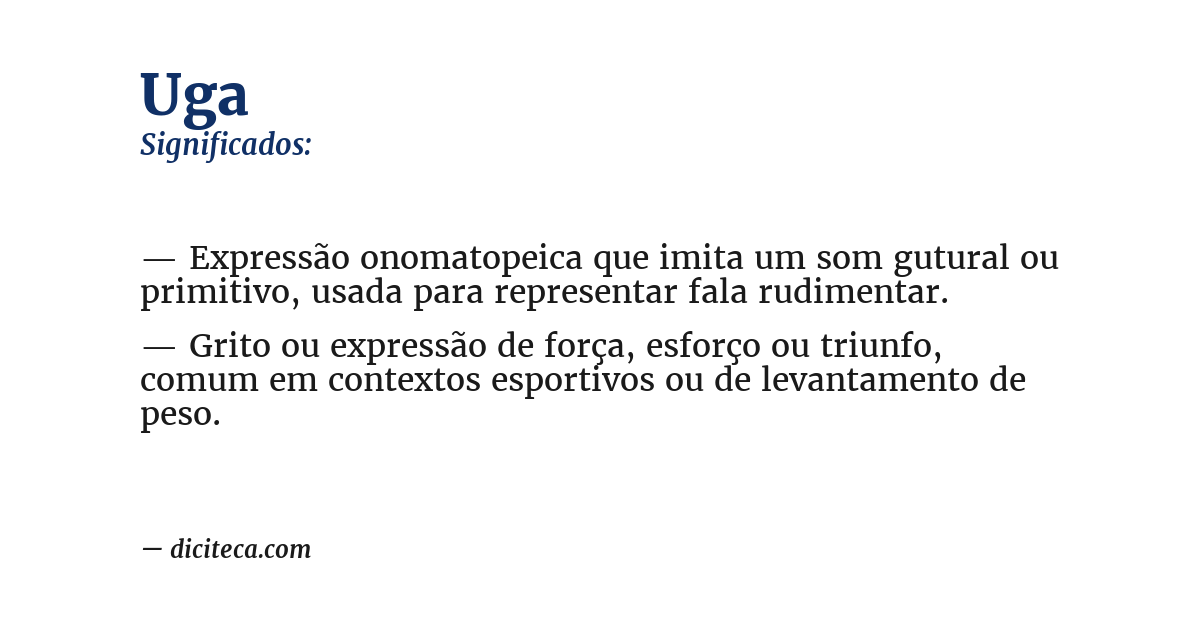 Significado de uga