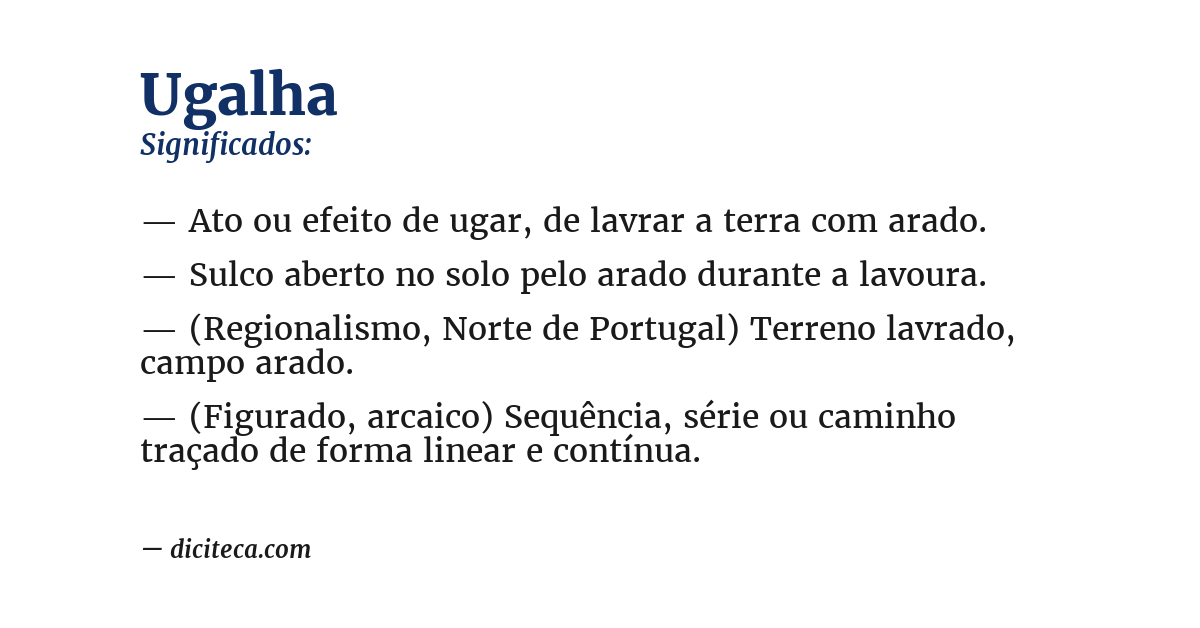 Significado de ugalha