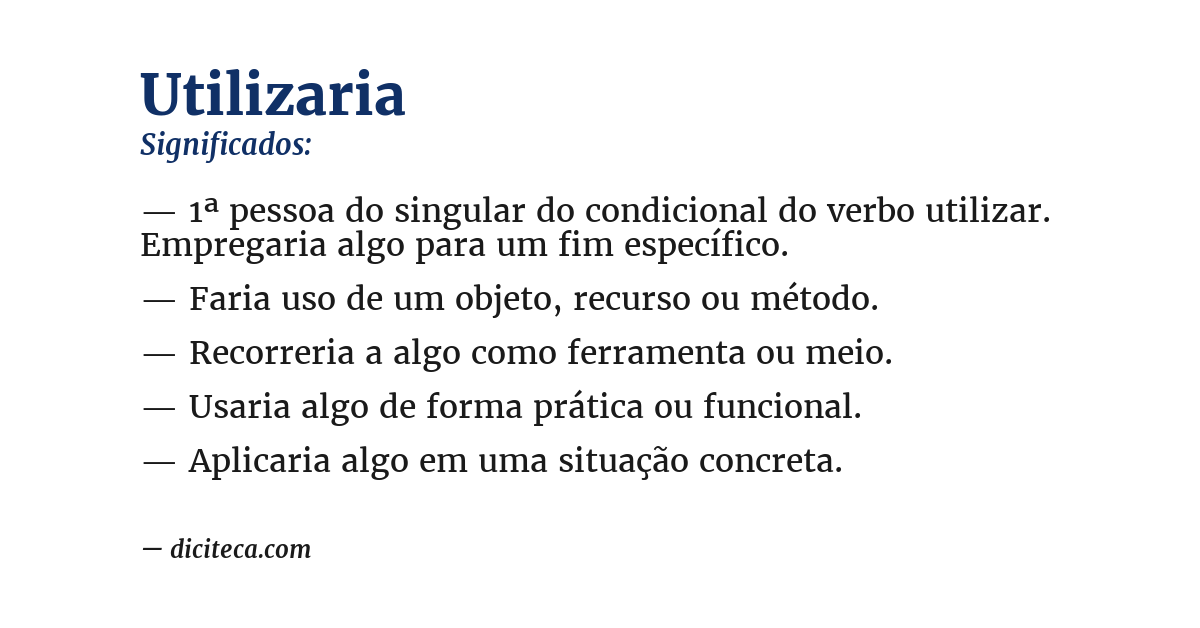 Significado de utilizaria