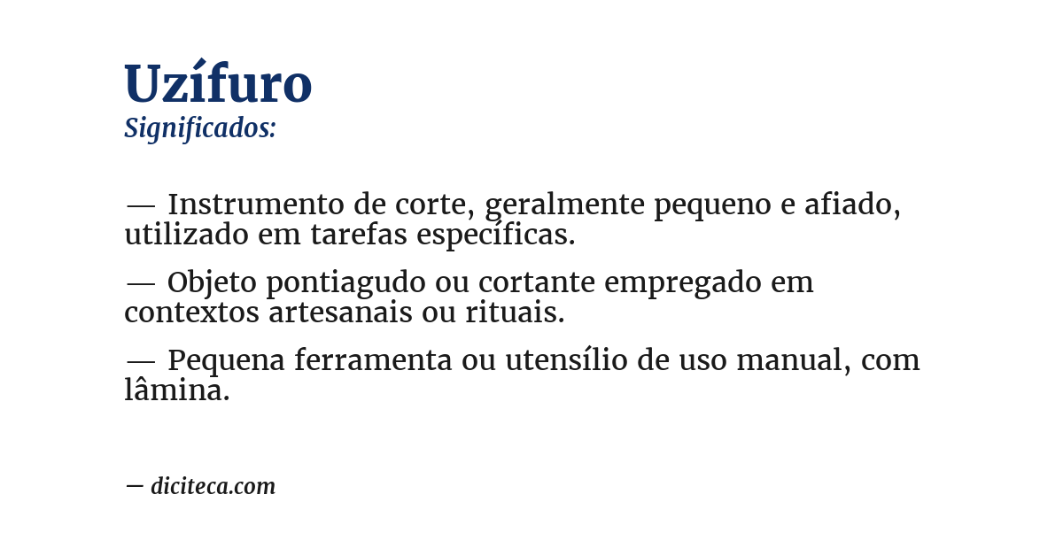 Significado de uzífuro