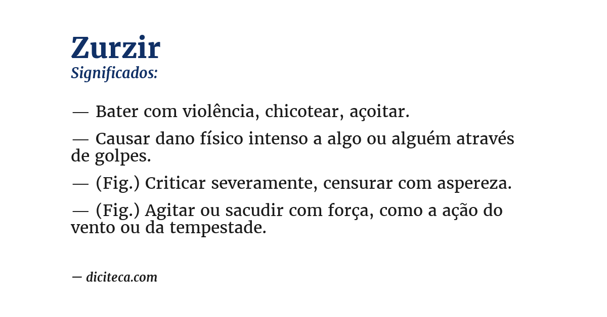 Significado de zurzir