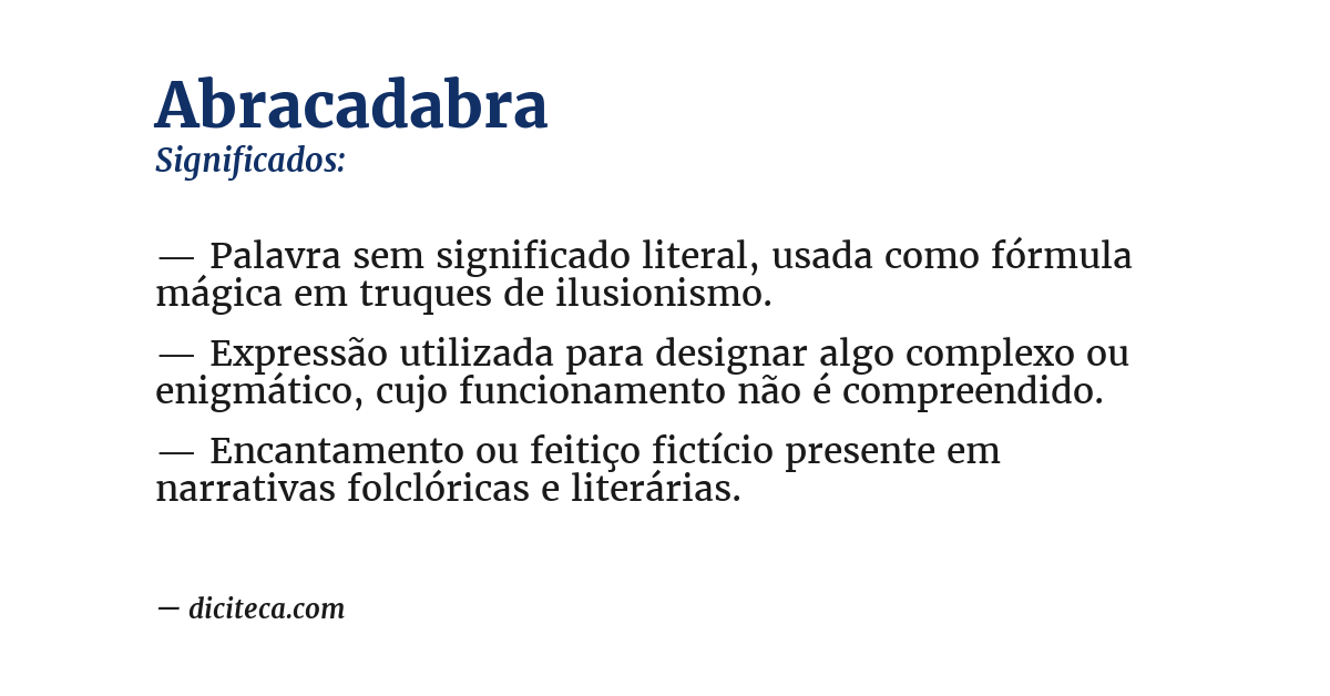 Significado de abracadabra