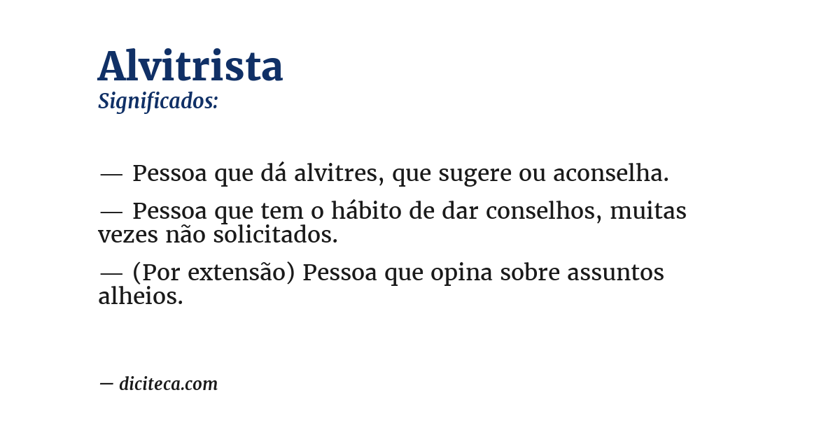 Significado de alvitrista