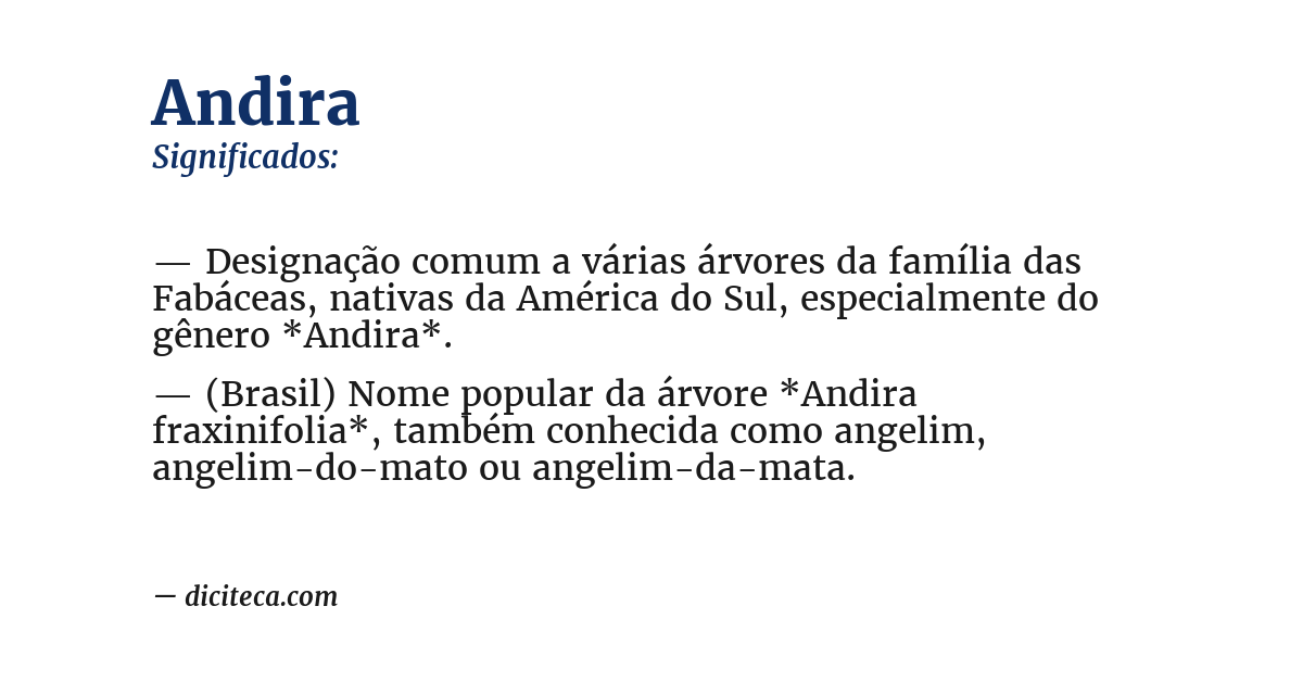 Significado de andira