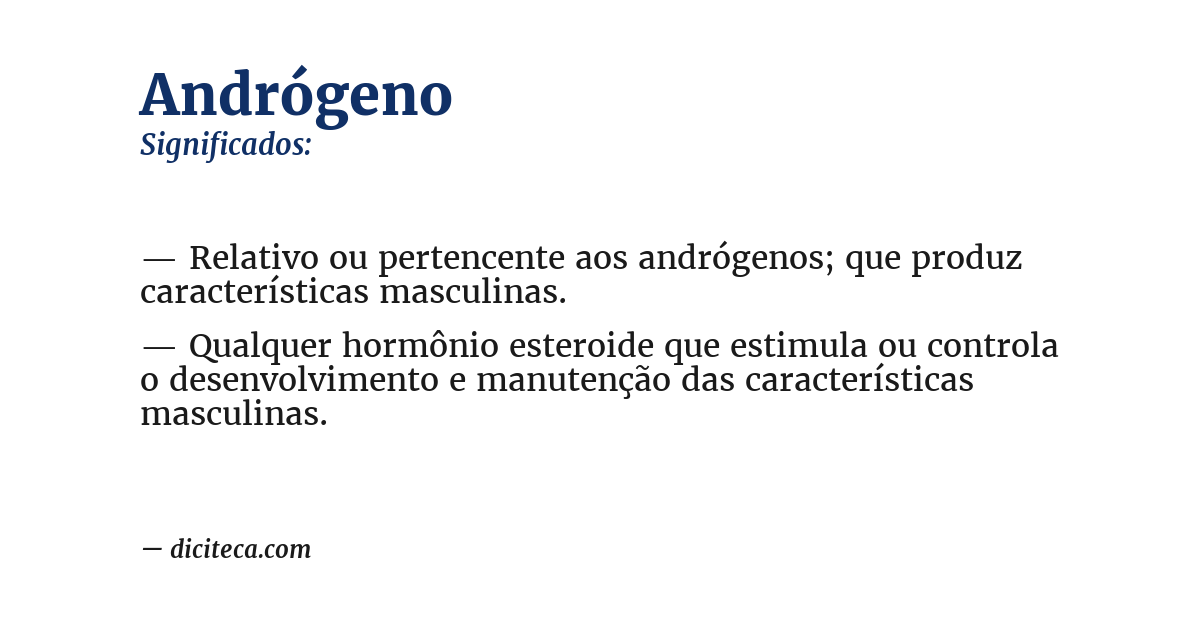 Significado de andrógeno