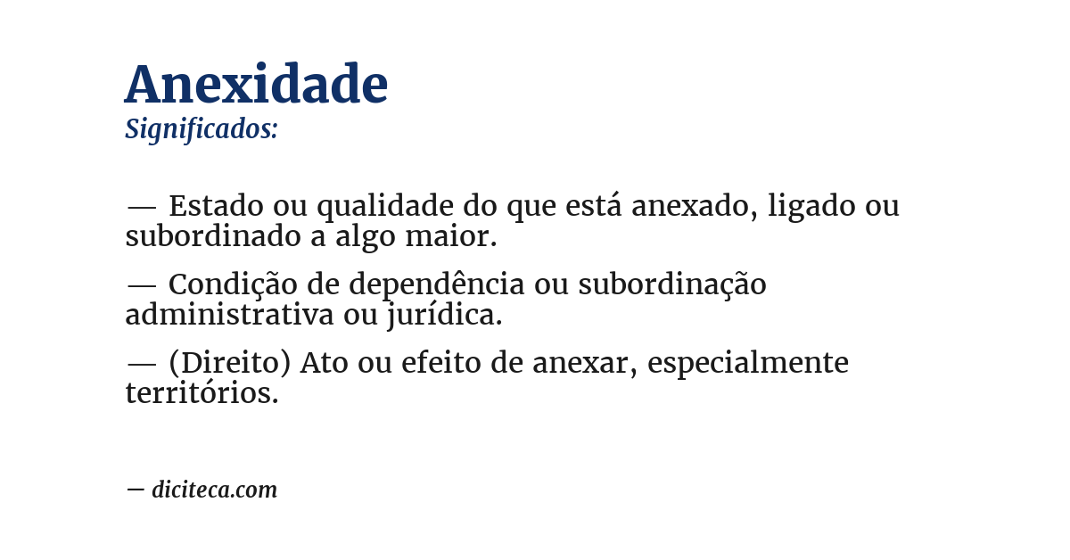 Significado de anexidade