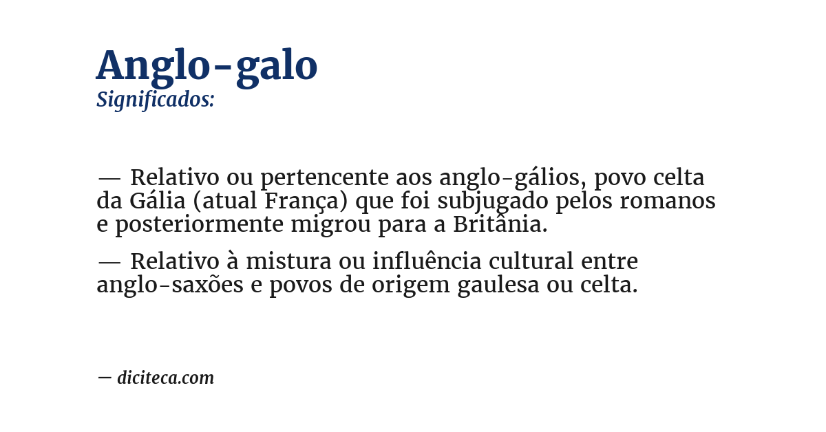 Significado de anglo-galo