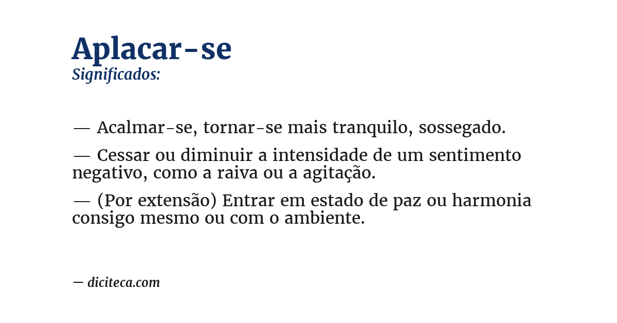 Significado de aplacar-se