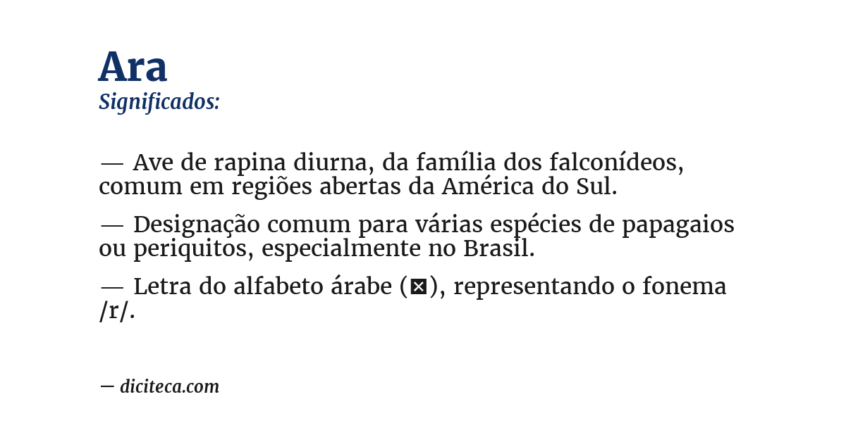 Significado de ara