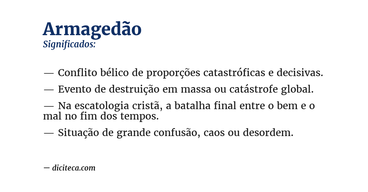 Significado de armagedão