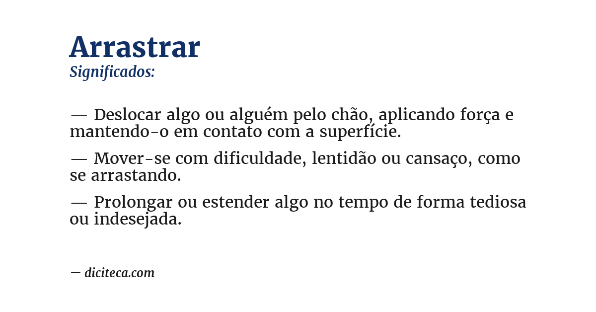Significado de arrastrar