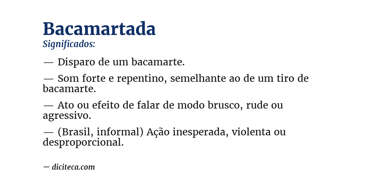 Significado de bacamartada