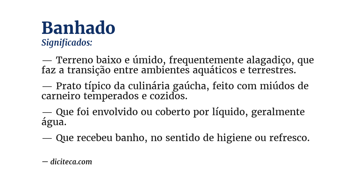 Significado de banhado
