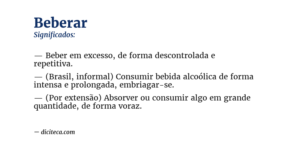 Significado de beberar