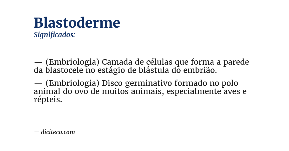 Significado de blastoderme