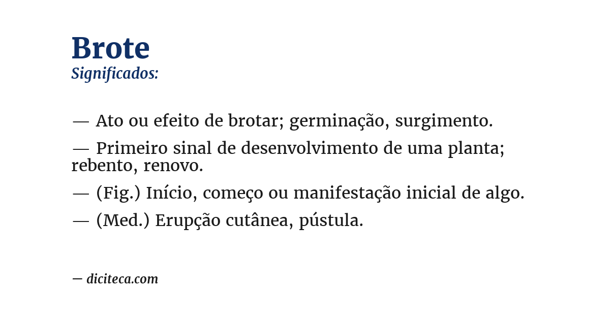 Significado de brote
