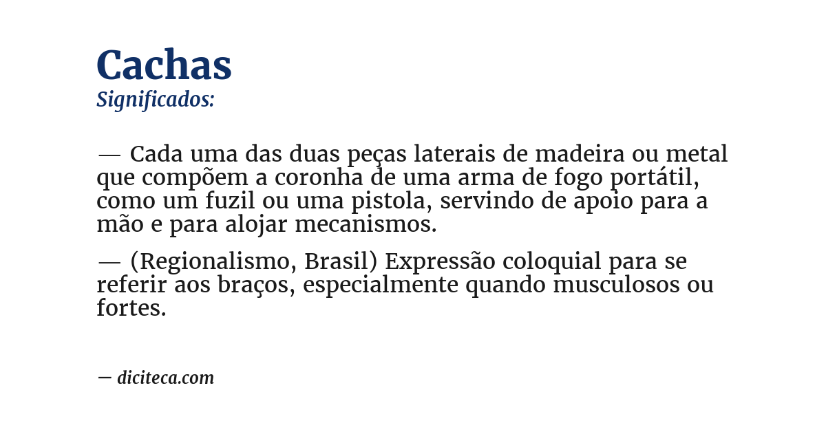 Significado de cachas