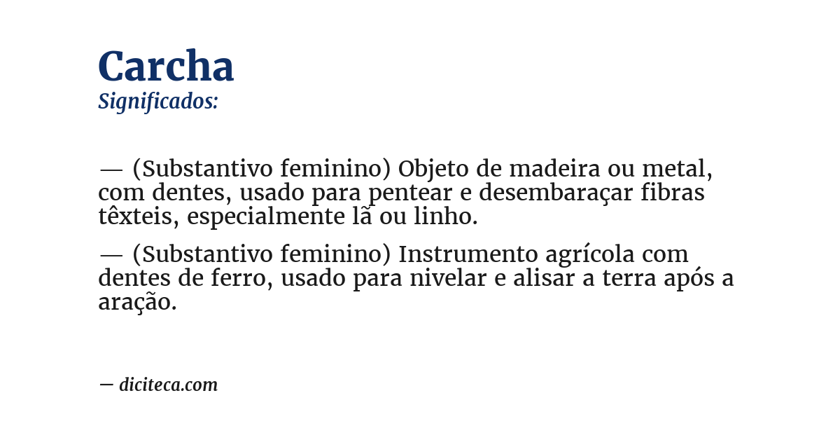 Significado de carcha