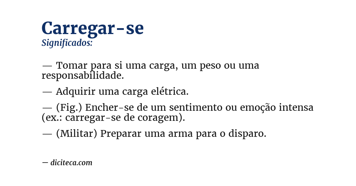Significado de carregar-se