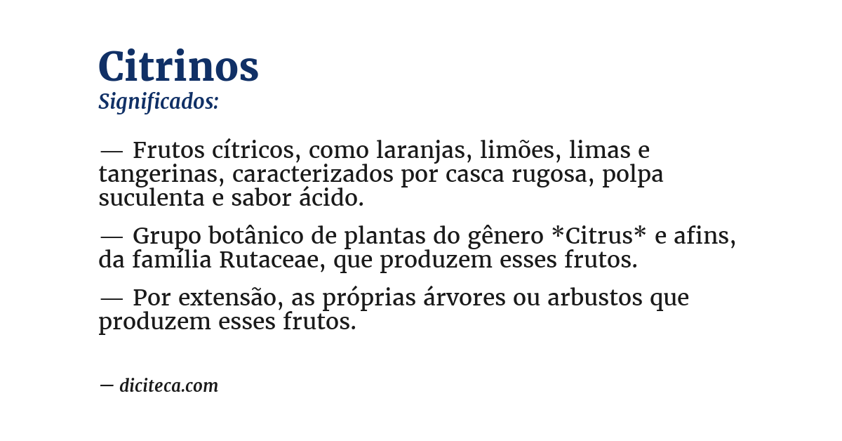 Significado de citrinos