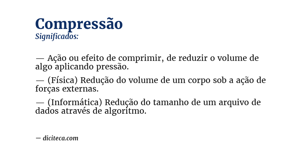 Significado de compressão