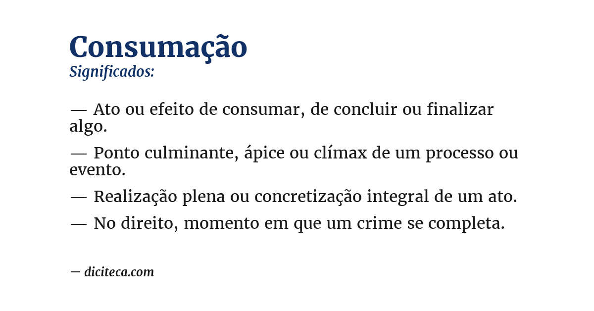 Significado de consumação
