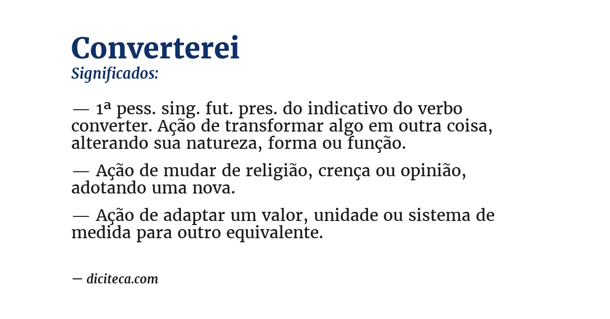 Significado de converterei