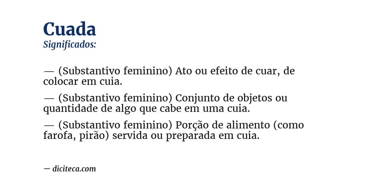 Significado de cuada