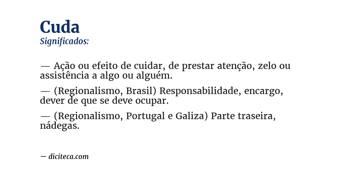 Significado de cuda