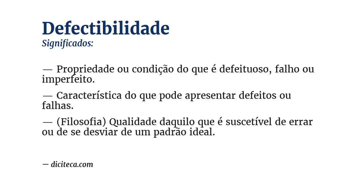 Significado de defectibilidade