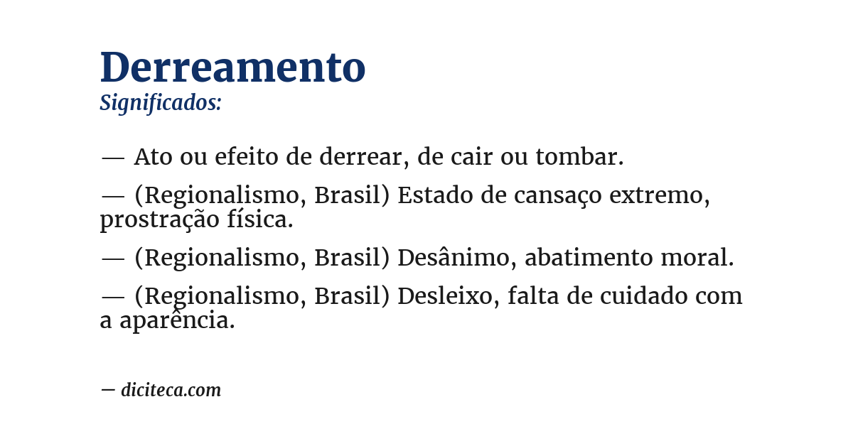 Significado de derreamento