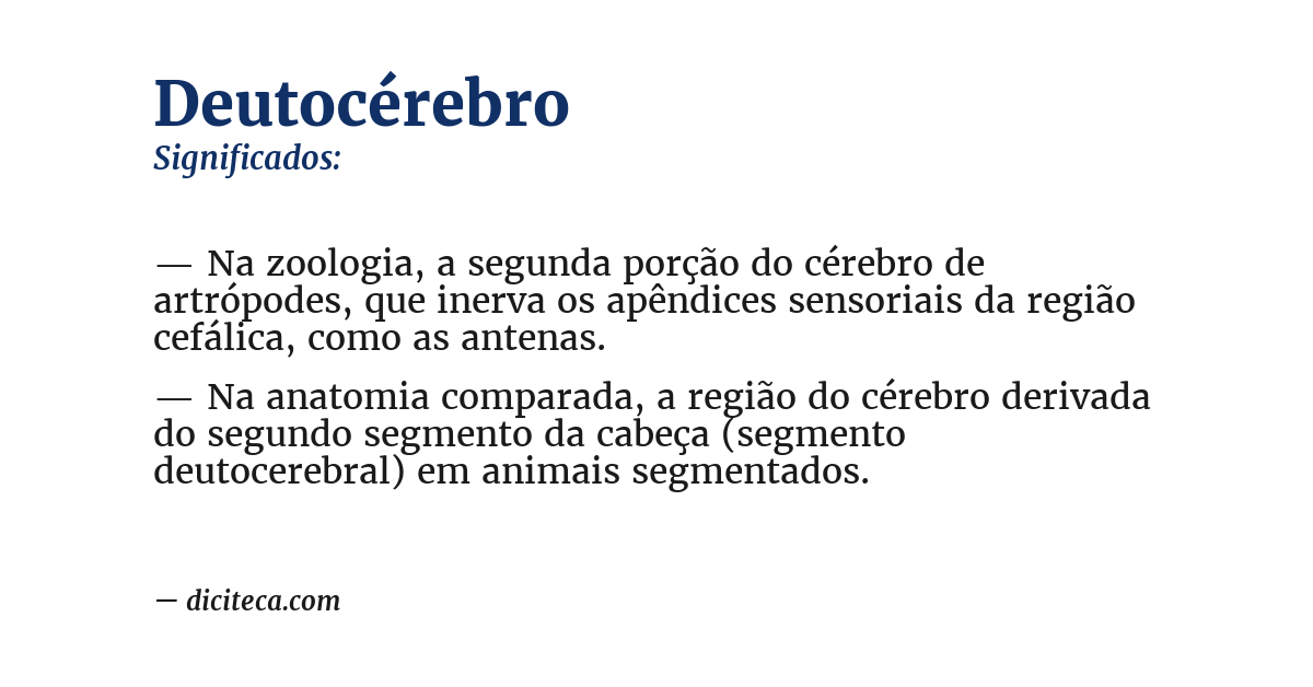 Significado de deutocérebro