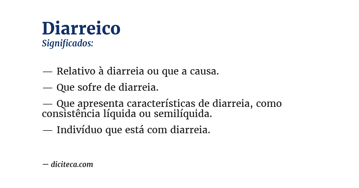 Significado de diarreico