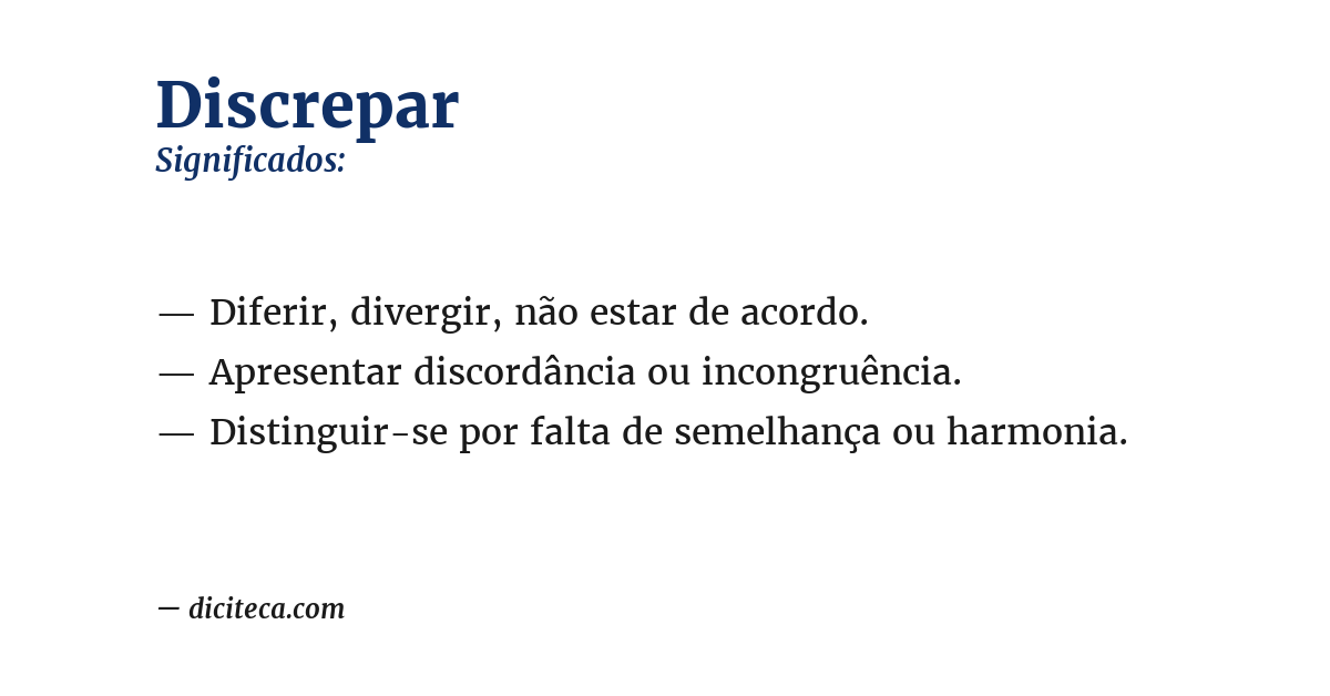 Significado de discrepar