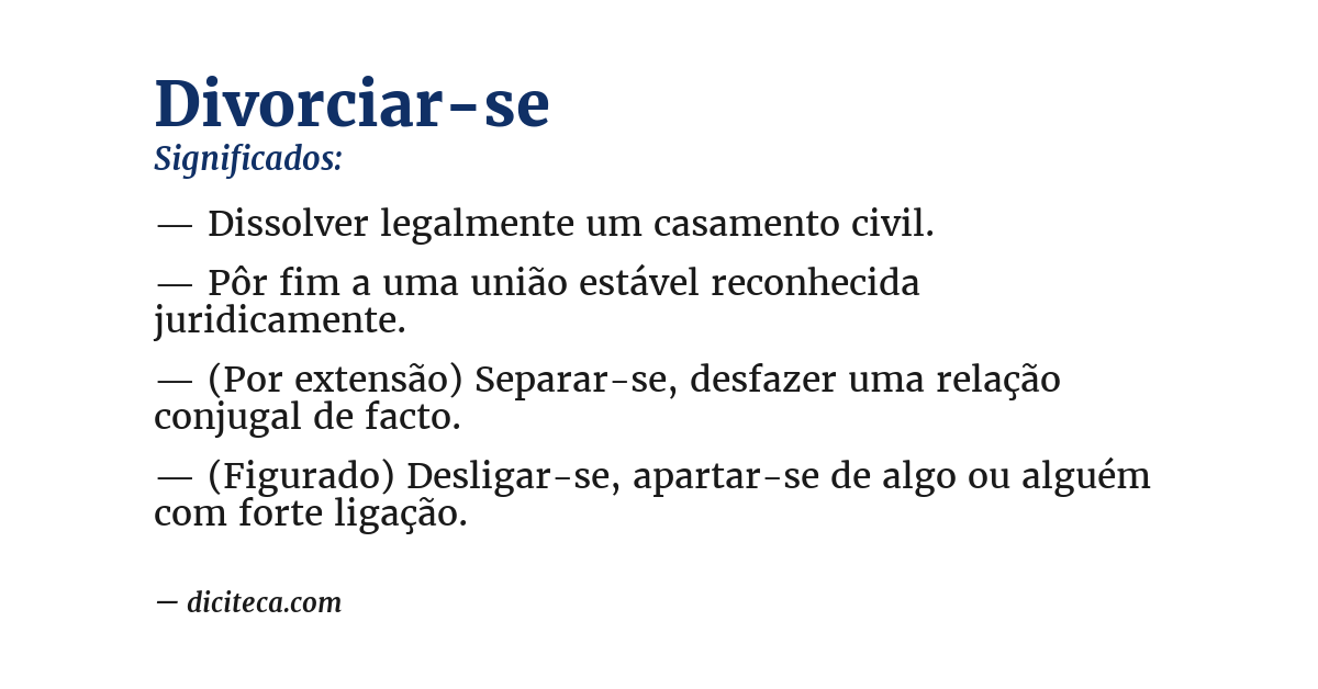 Significado de divorciar-se