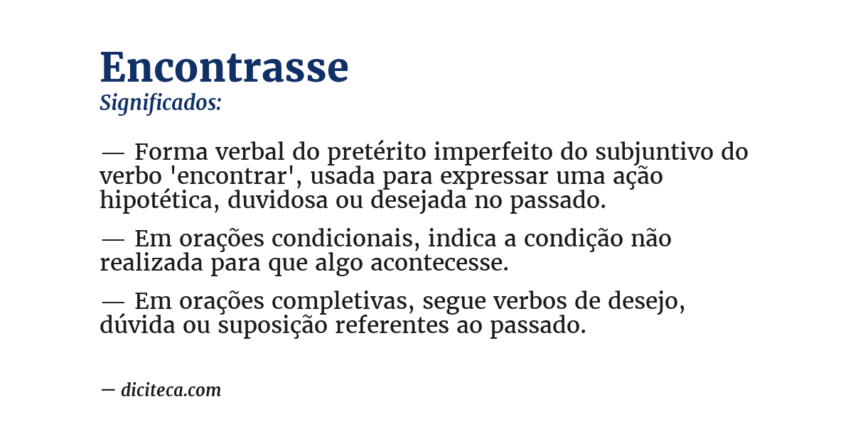 Significado de encontrasse