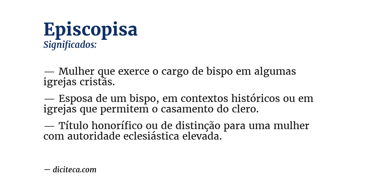Significado de episcopisa