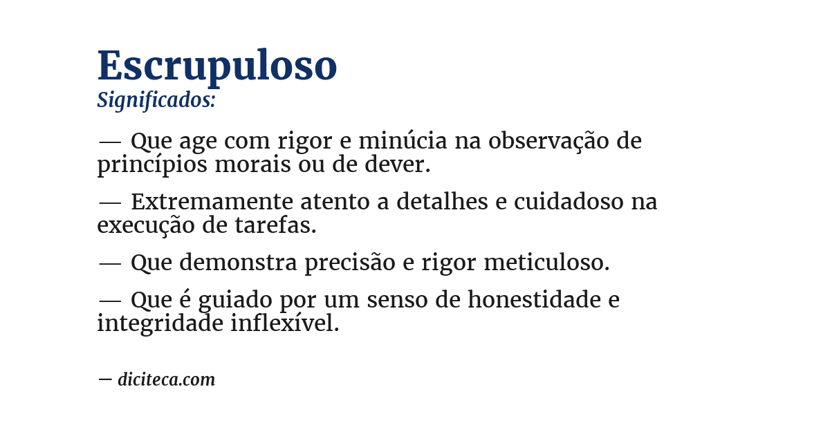 Significado de escrupuloso