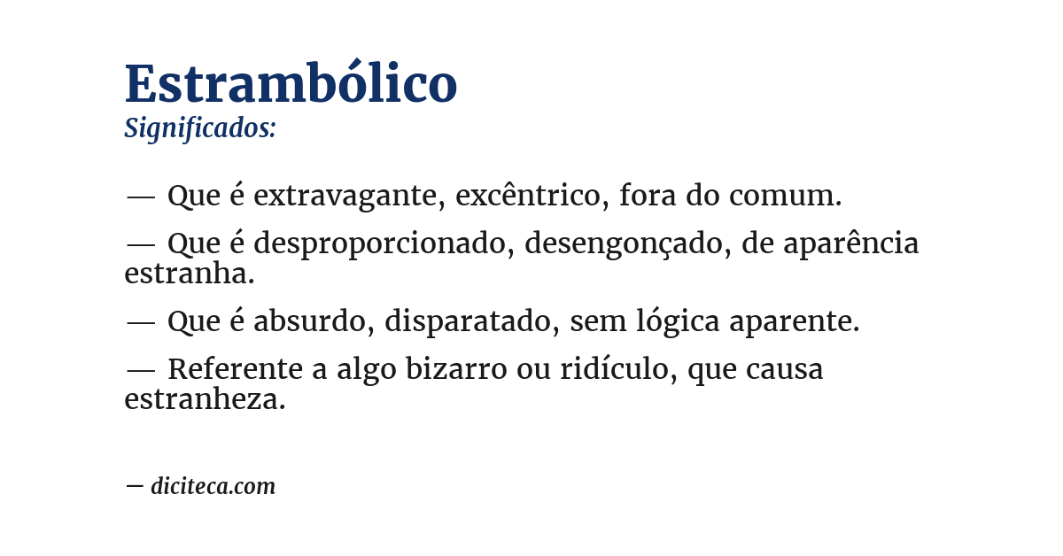 Significado de estrambólico