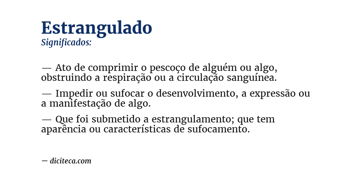 Significado de estrangulado