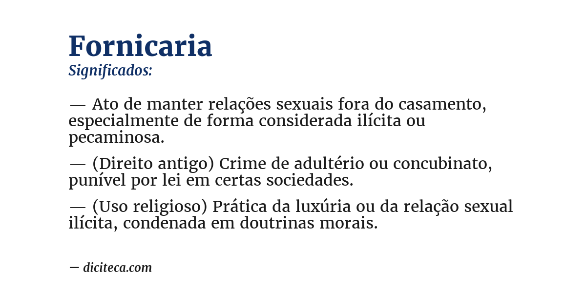 Significado de fornicaria
