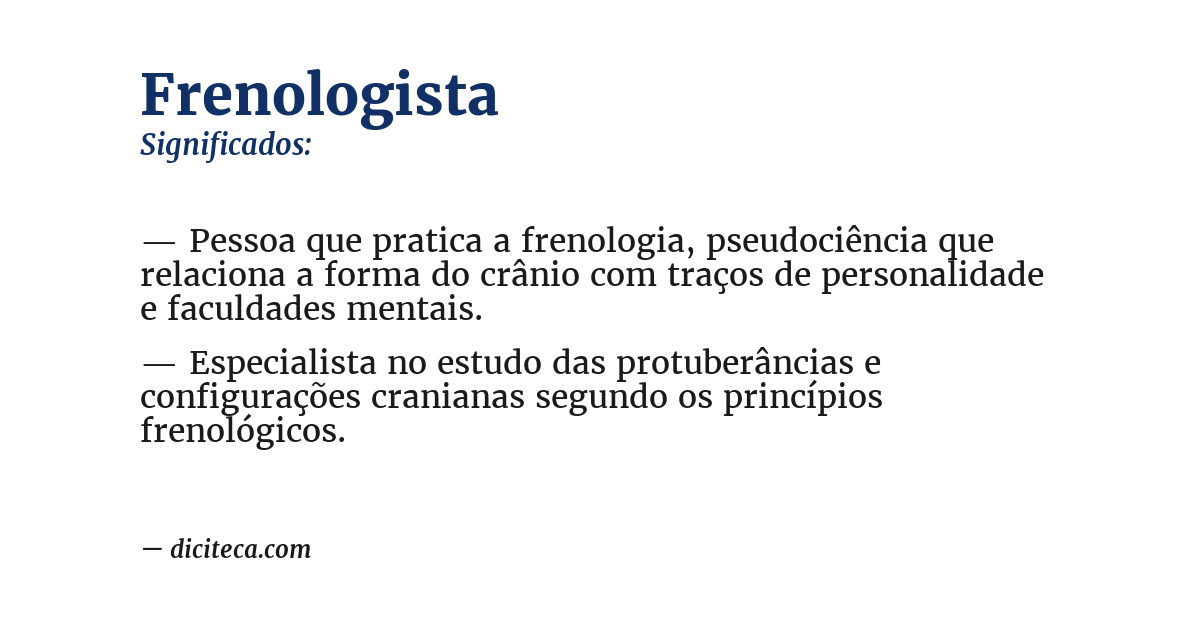 Significado de frenologista