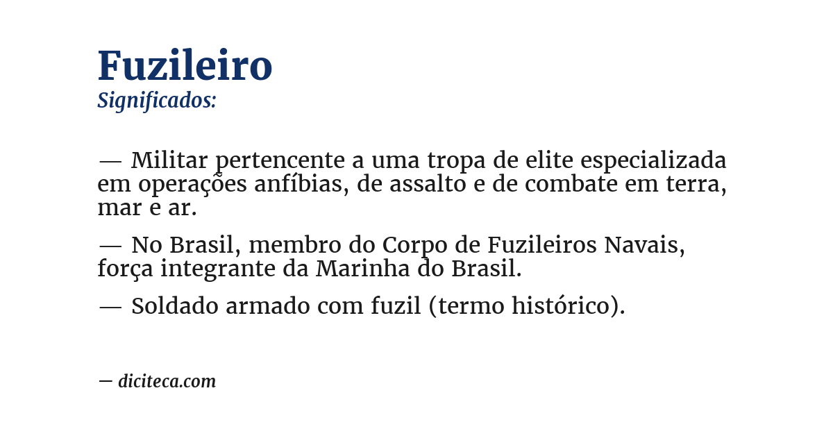 Significado de fuzileiro