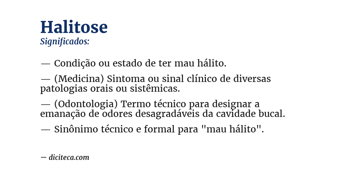 Significado de halitose